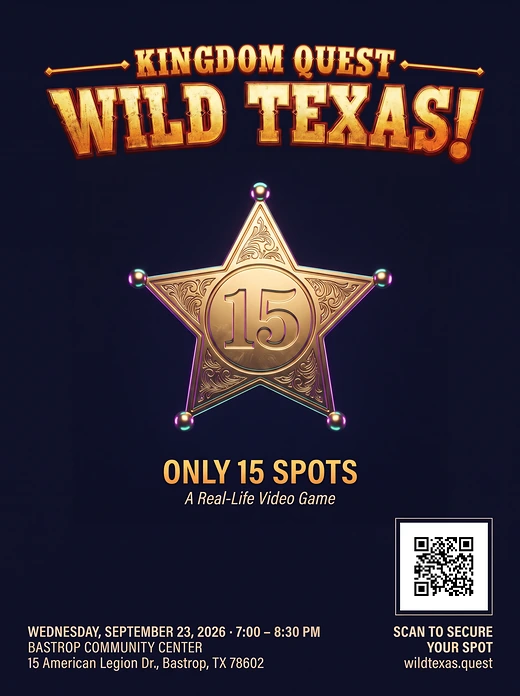 Wild Texas flyer: a brass sheriff's star stamped 15
